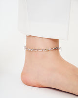 LINK CHAIN STONE CHARM ANKLET