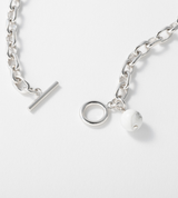 LINK CHAIN STONE CHARM ANKLET