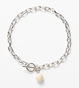 LINK CHAIN STONE CHARM ANKLET