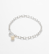 LINK CHAIN STONE CHARM ANKLET