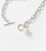 LINK CHAIN STONE CHARM ANKLET