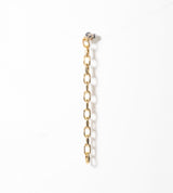 LINK CHAIN SMALL PIERCED EARRING(SINGLE)