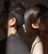 LINK CHAIN SMALL PIERCED EARRING(SINGLE)