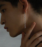 LINK CHAIN SMALL PIERCED EARRING(SINGLE)