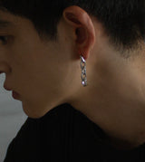LARGE LINK CHAIN PIERCED EARRING