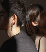 LARGE LINK CHAIN PIERCED EARRING