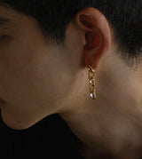 LARGE LINK CHAIN PIERCED EARRING