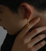 LARGE LINK CHAIN PIERCED EARRING