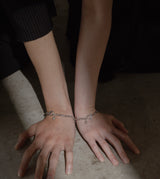 LINK CHAIN GRAY PEARL CHARM BRACELET 【Mサイズ予約注文:11/19頃発送】