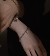 LINK CHAIN STONE CHARM BRACELET