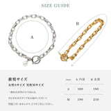 リンク チェーン ストーン ライン ブレスレット