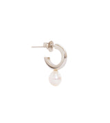 PEARL HOOP PIERCED EARRINGS (SINGLE)