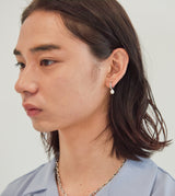 PEARL HOOP PIERCED EARRINGS (SINGLE)