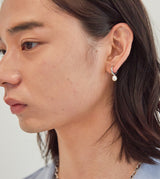 PEARL HOOP PIERCED EARRINGS (SINGLE)