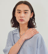 PEARL HOOP PIERCED EARRINGS (SINGLE)