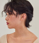BICOLOR DOUBLE LINE EARCUFF(SINGLE)