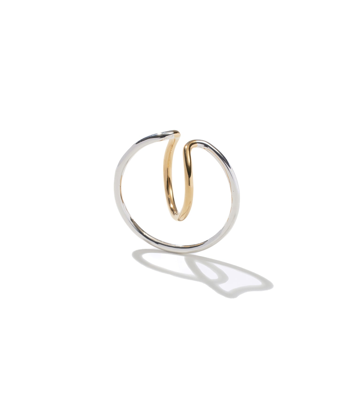 BICOLOR DOUBLE HOOP EARCUFF