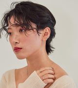 BICOLOR DOUBLE HOOP EARCUFF(SINGLE)