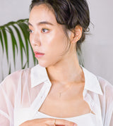 MINIMAL DIAMONDS LINE NECKLACE