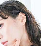 K10YG BAR PIERCED EARRING (SINGLE)