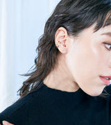 BICOLOR DOUBLE LINE EARCUFF(SINGLE)