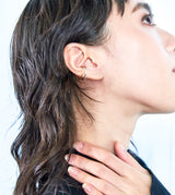 BICOLOR DOUBLE LINE EARCUFF(SINGLE)
