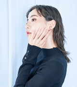 BICOLOR DOUBLE HOOP EARCUFF(SINGLE)