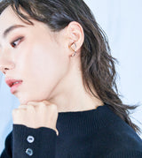 BICOLOR DOUBLE HOOP EARCUFF(SINGLE)