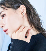 BICOLOR DOUBLE HOOP EARCUFF(SINGLE)