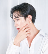 PEARL HOOP PIERCED EARRINGS (SINGLE)