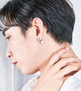 PEARL HOOP PIERCED EARRINGS (SINGLE)