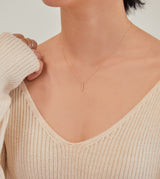MINIMAL DIAMONDS LINE NECKLACE