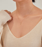 MINIMAL DIAMONDS LINE NECKLACE