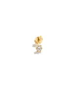 SOLITAIRE DIAMOND PIERCED EARRING(SINGLE)