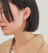 BEZEL DIAMOND PIERCED EARRING(SINGLE)