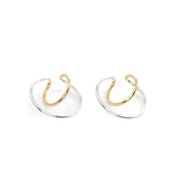 BICOLOR DOUBLE HOOP EARCUFF(SINGLE)