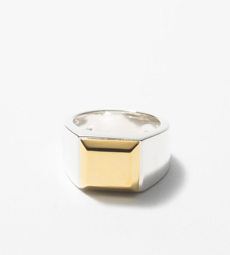 BICOLOR SIGNET RING