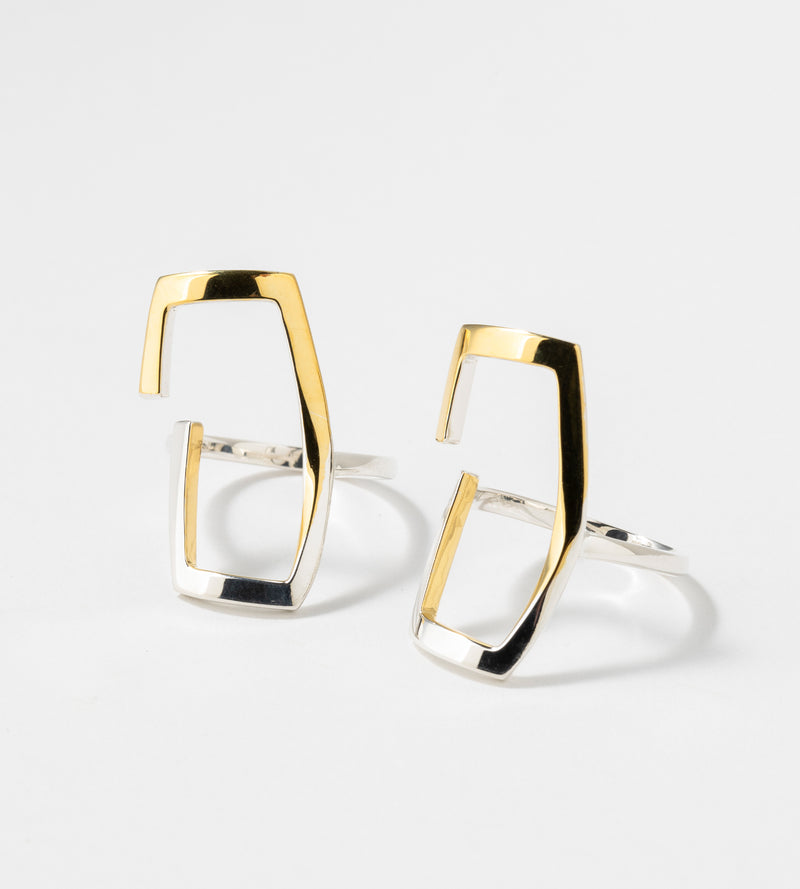 BICOLOR SQUARE RING