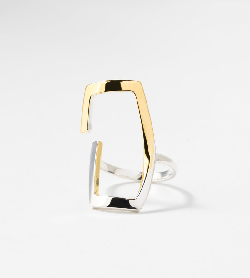 BICOLOR SQUARE RING