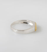 BICOLOR SIGNET RING (THIN)
