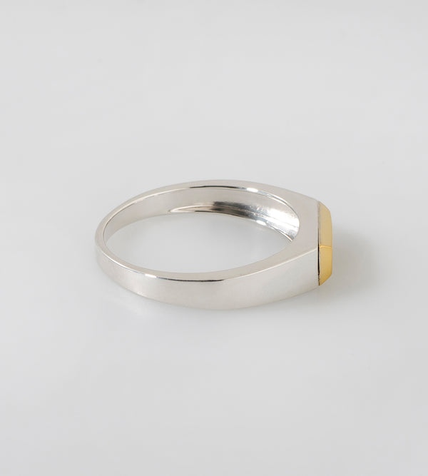 BICOLOR SIGNET RING (THIN)