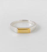 BICOLOR SIGNET RING (THIN)