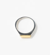BICOLOR SIGNET RING (THIN)