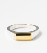 BICOLOR SIGNET RING (THIN)