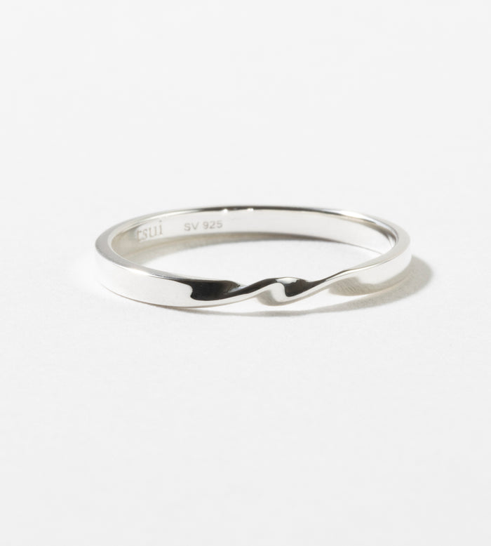 STRAIGHT FLAT TWO TWIST RING