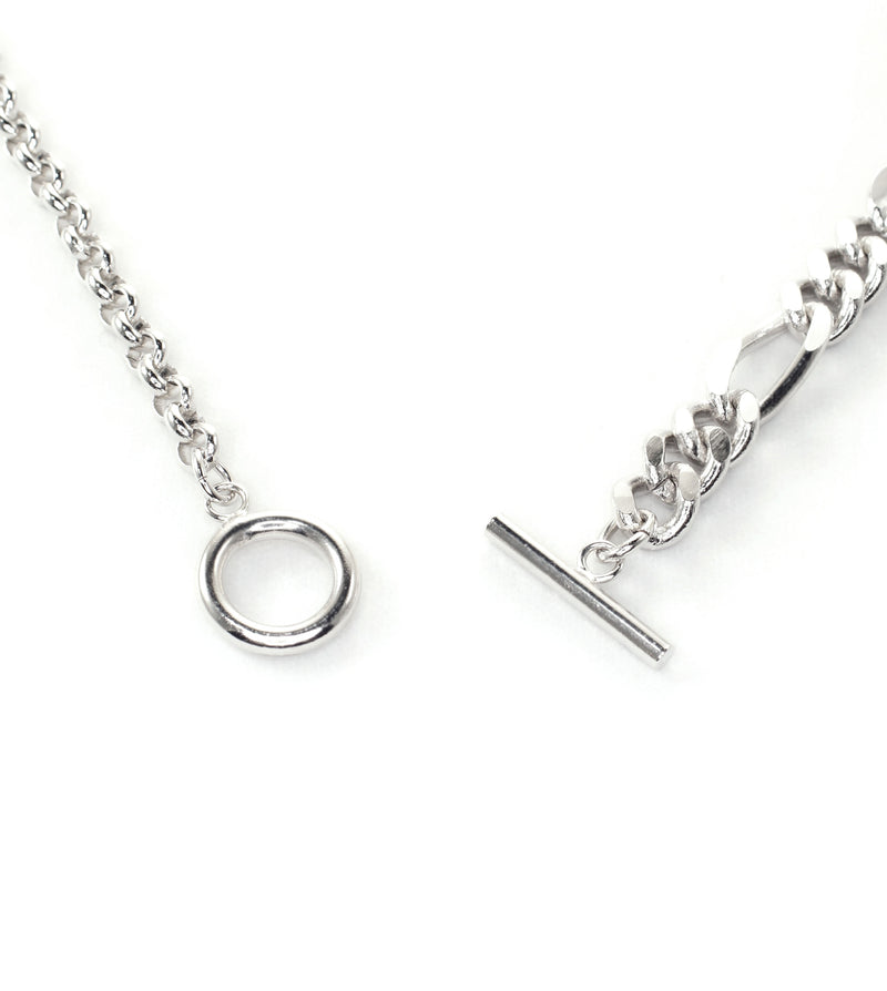 IRREGULAR FIGARO CHAIN NECKRACE - tsui