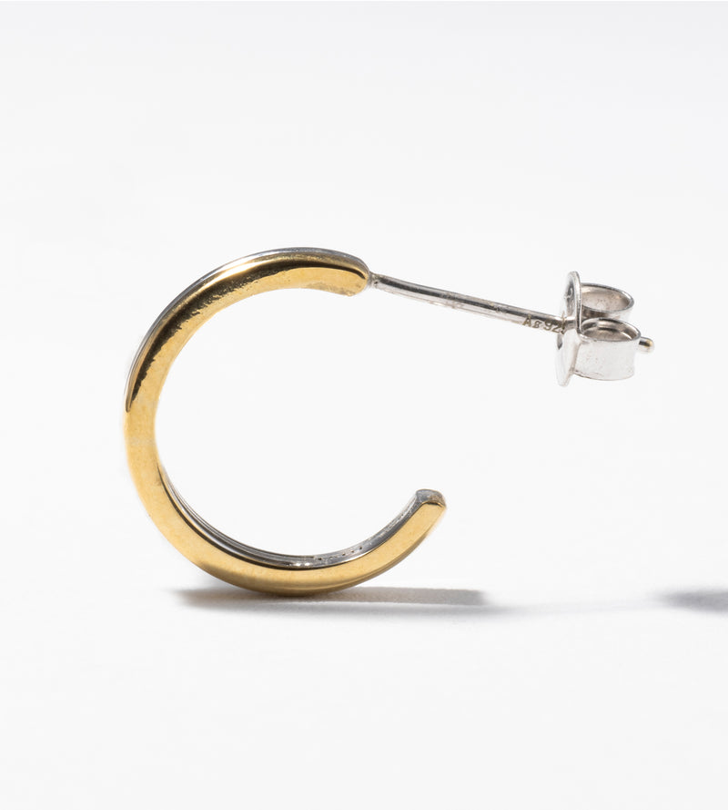 BICOLOR HOOP PIERCED EARRINGS （SINGLE）