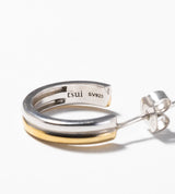 BICOLOR HOOP PIERCED EARRINGS （SINGLE）