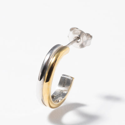 BICOLOR HOOP PIERCED EARRINGS （SINGLE）