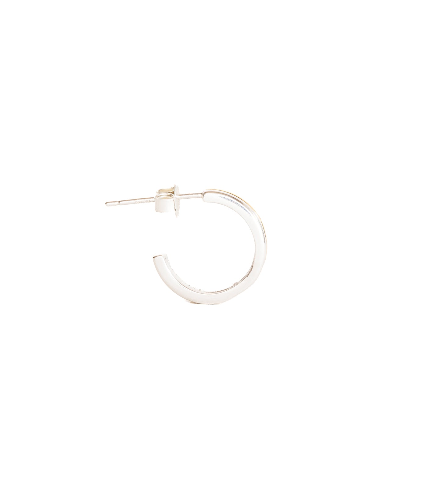 BICOLOR HOOP PIERCED EARRINGS - tsui